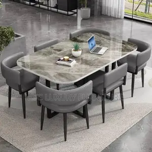 Unique Marble Dining With 6 Chairs