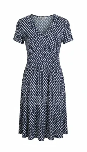 Women’s Blue White Casual Midi Dress