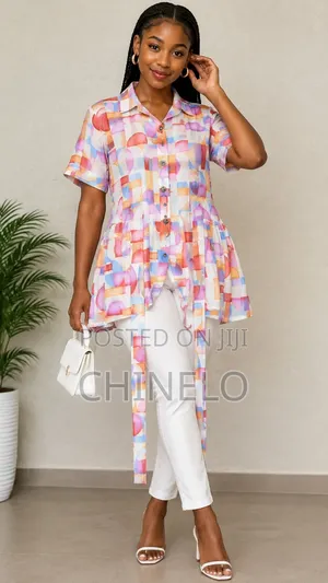 Multi-Coloured Button Down Blouse