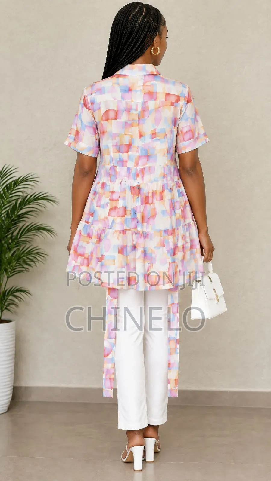 Multi-Coloured Button Down Blouse
