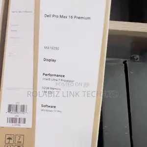 New Laptop Dell Pro Max 16 32GB Intel Core Ultra 7 SSD 512GB