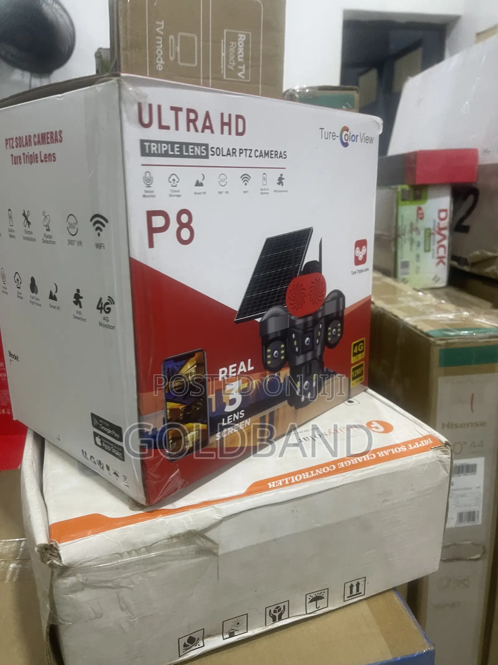  Solar PTZ Camera With Triple Lens