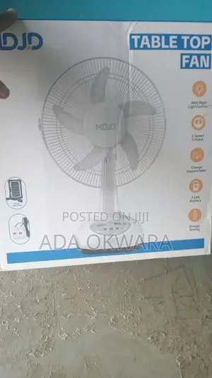 Mdid Table Top Solar Rechargeable Fan