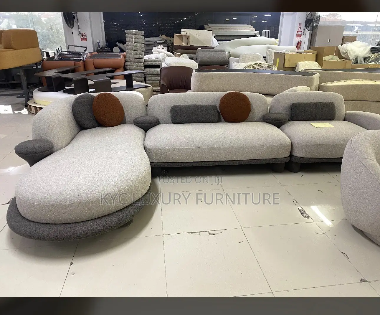 Luxury Imported Contemporary L-Shaped Sofa