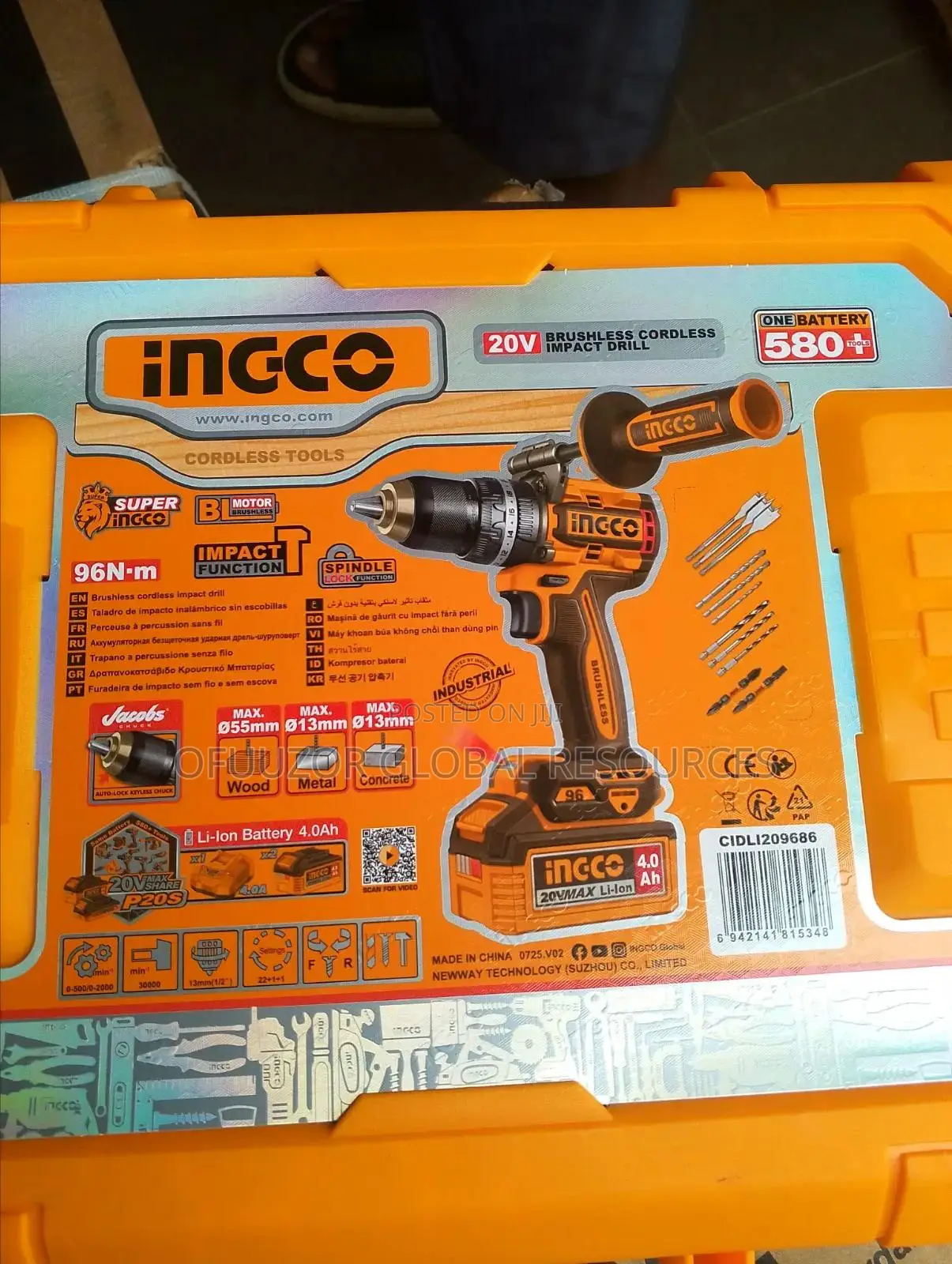 Ingco Brushless Impact Drill 96n-M
