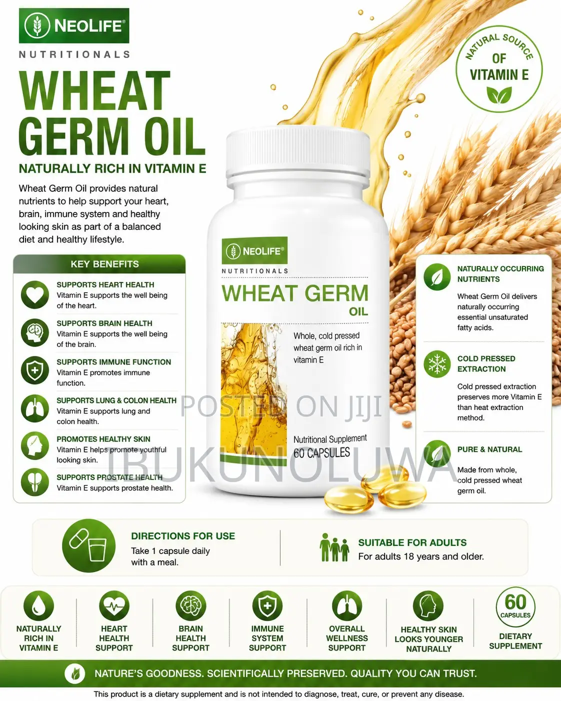 Wheat Germ Oil - 60 Capsules