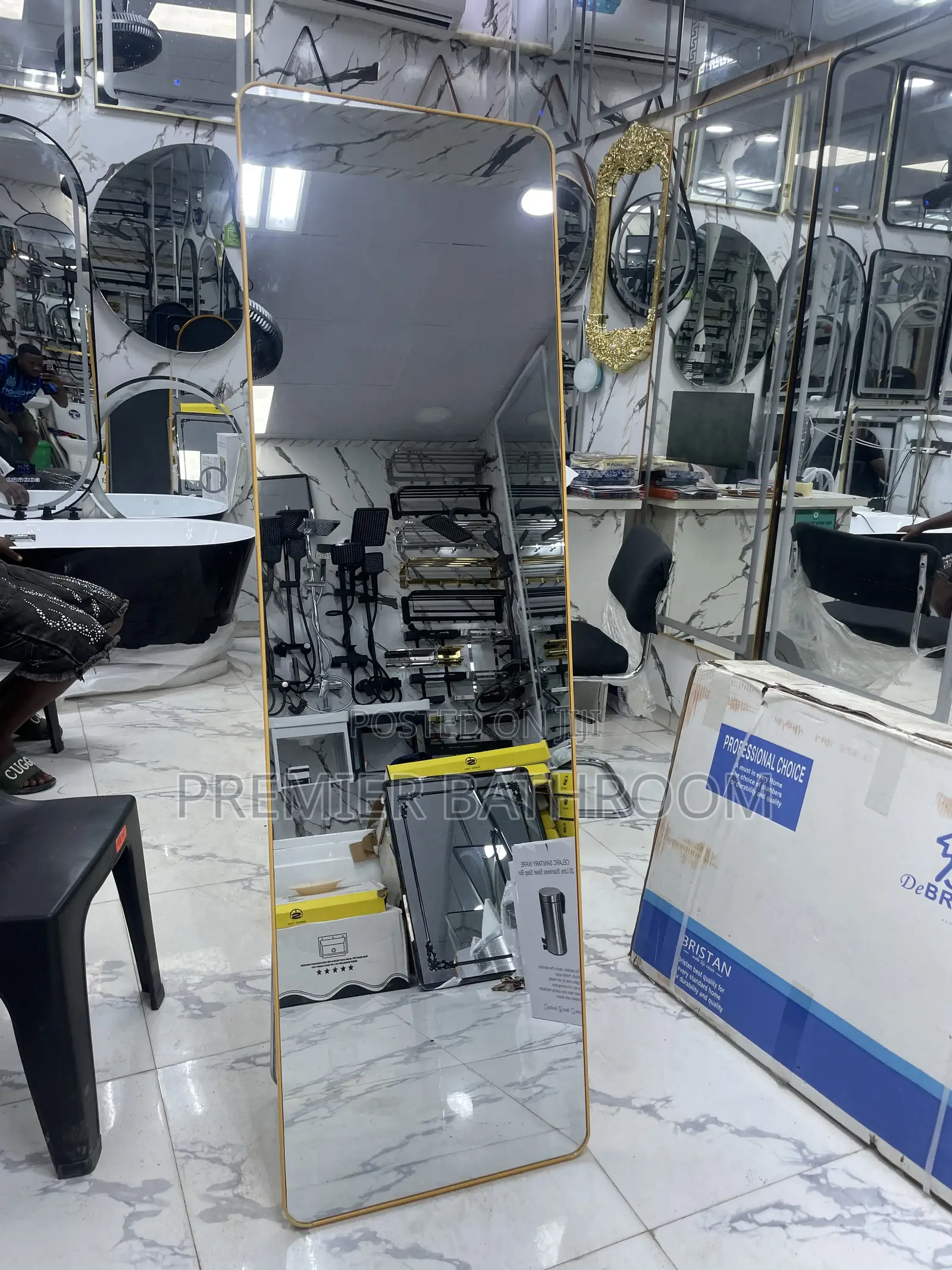 Gold Long Standing Mirror
