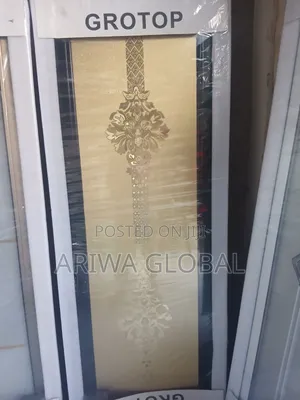 Full Glass Gold Quality Standard Toilet Door