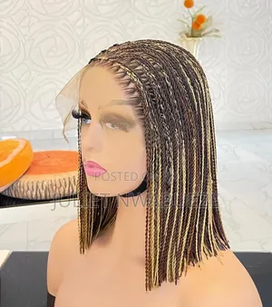 Short Bone Straight Briaded Wig