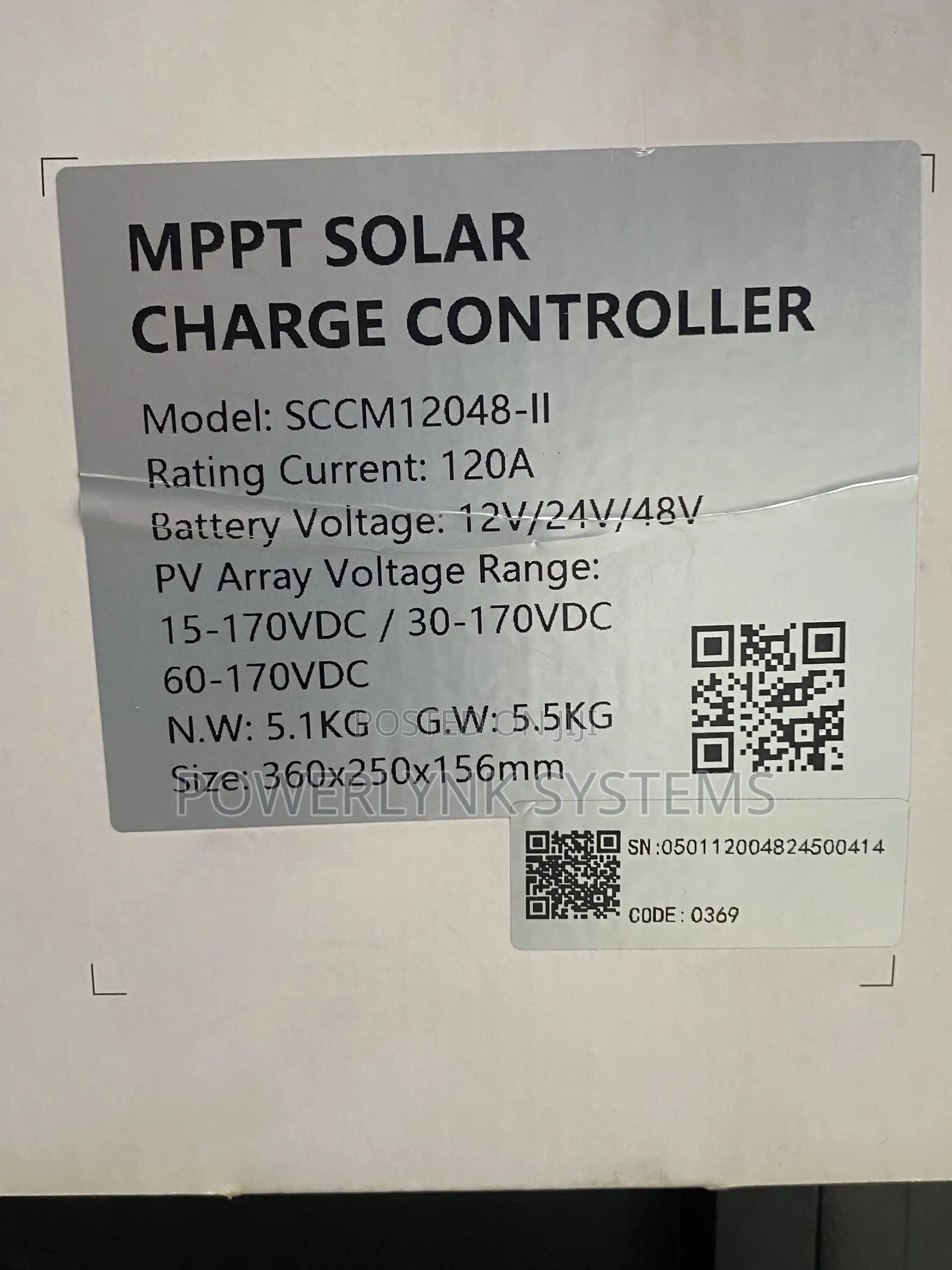 MPPT Charge Controller 120Amps