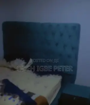 Upholstered Bedframe With Headboard Side Drawer