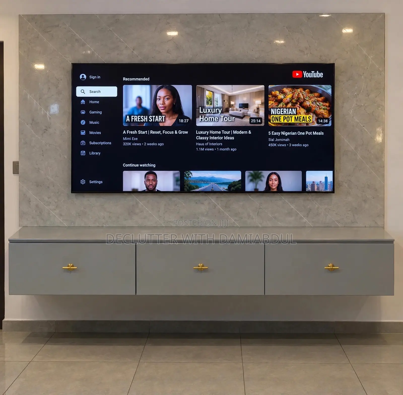 Board , Light and TV Console Hanging