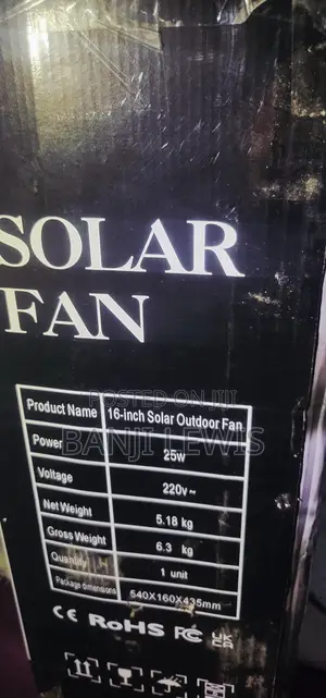 Solar Standing Fan 16 Inches