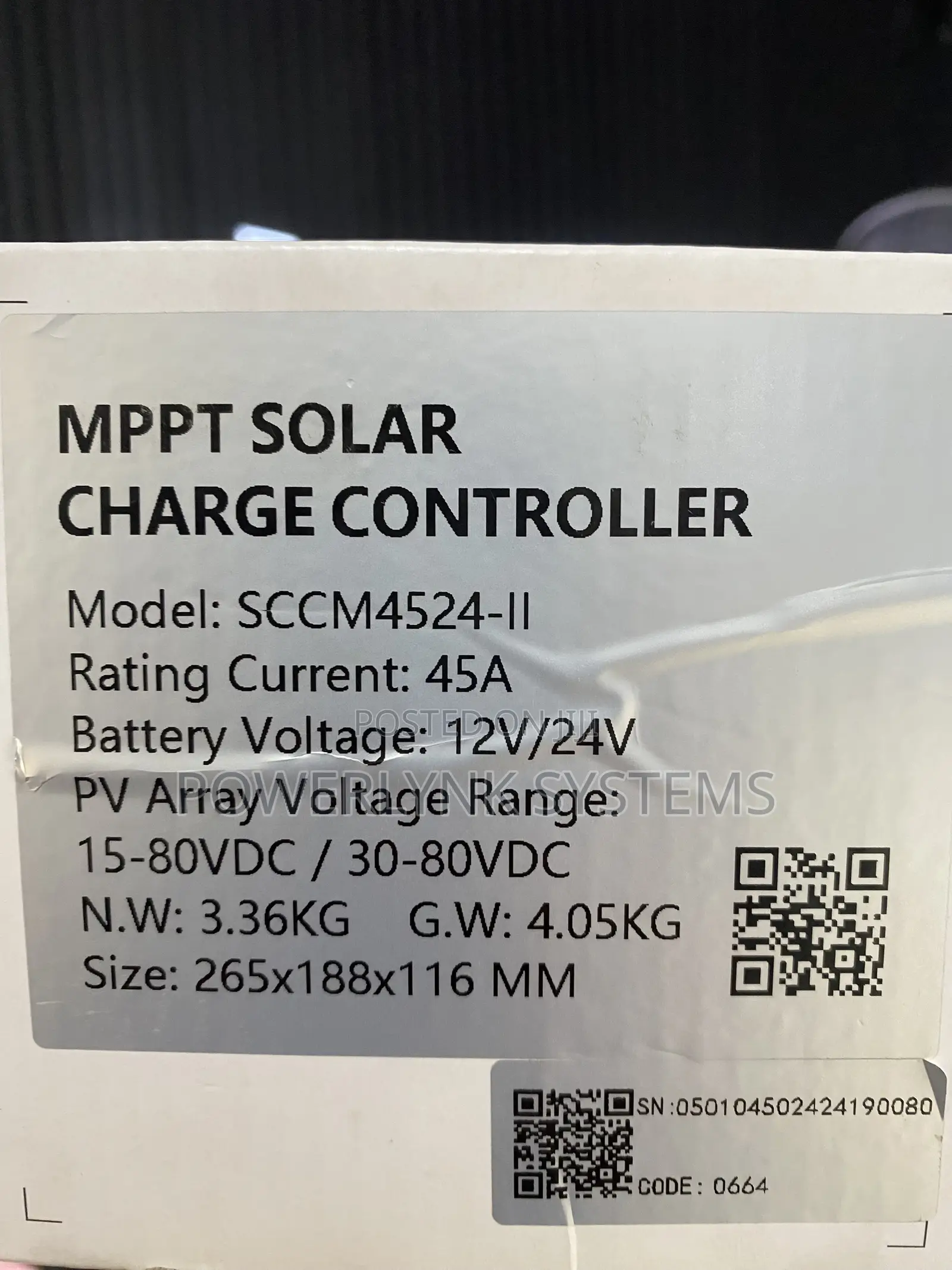 MPPT Charge Controller 45Amps
