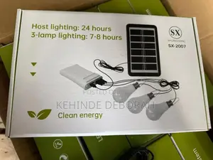 SX Solar Power Bank With 3 Bulbs