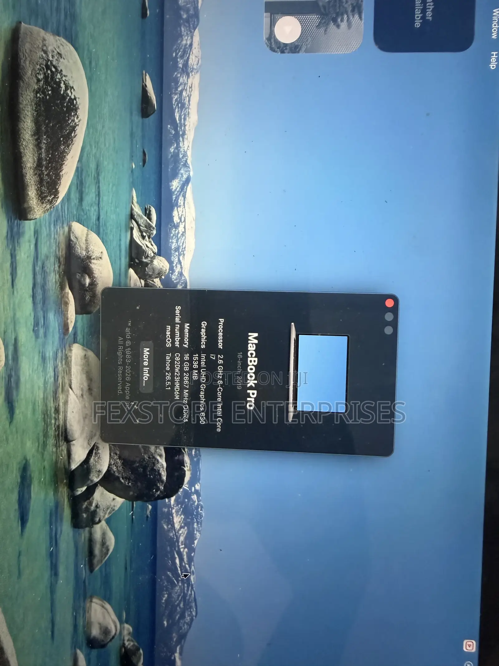 Laptop Apple MacBook Pro 2019 16GB Intel Core i7 SSD 500GB
