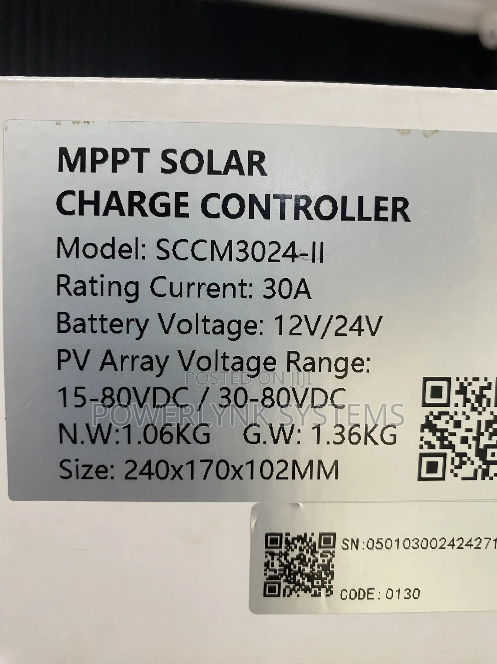 MPPT Charge Controller 30Amps
