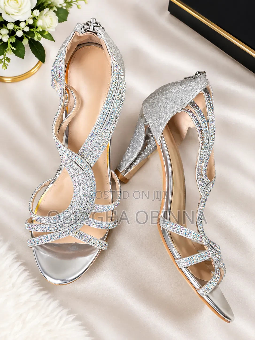 SheSole Women's Low Heel Dance Wedding Sandals