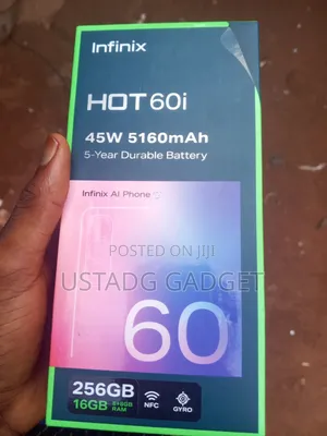 New Infinix Hot 60i 256 GB Black