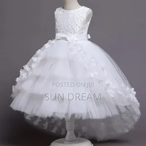 Wedding White Bridal Kids Dress Party Gowns