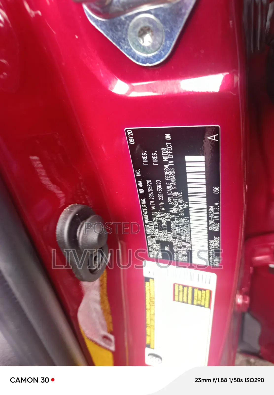 Toyota Highlander 2020 Red
