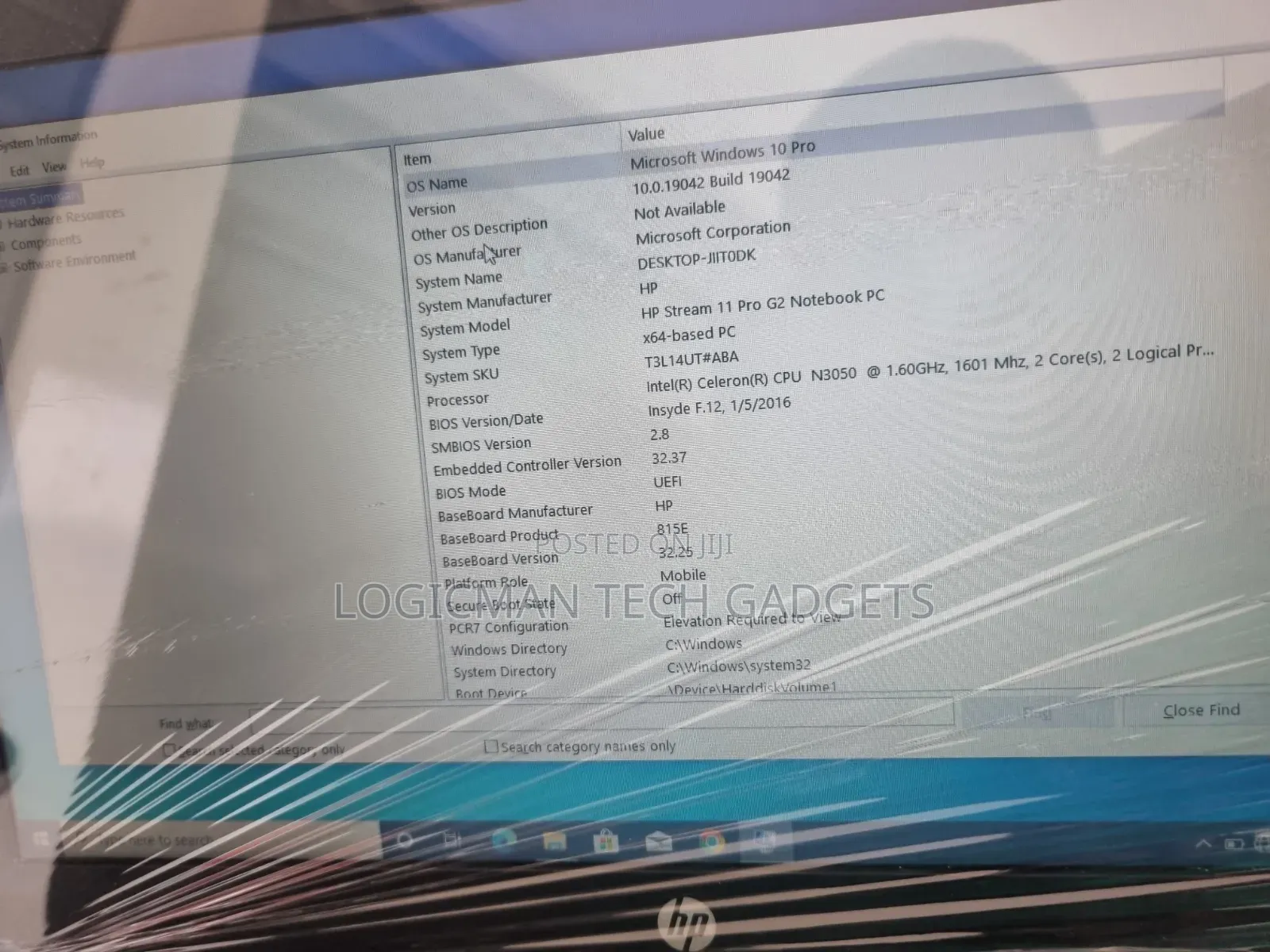 Laptop HP Stream 11 Pro G3 4GB Intel Pentium SSD 32GB
