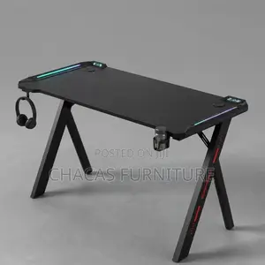 Professional Carbon Fiber Gaming Desk With RGB Led Lights