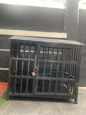 Black Iron Dog Cage