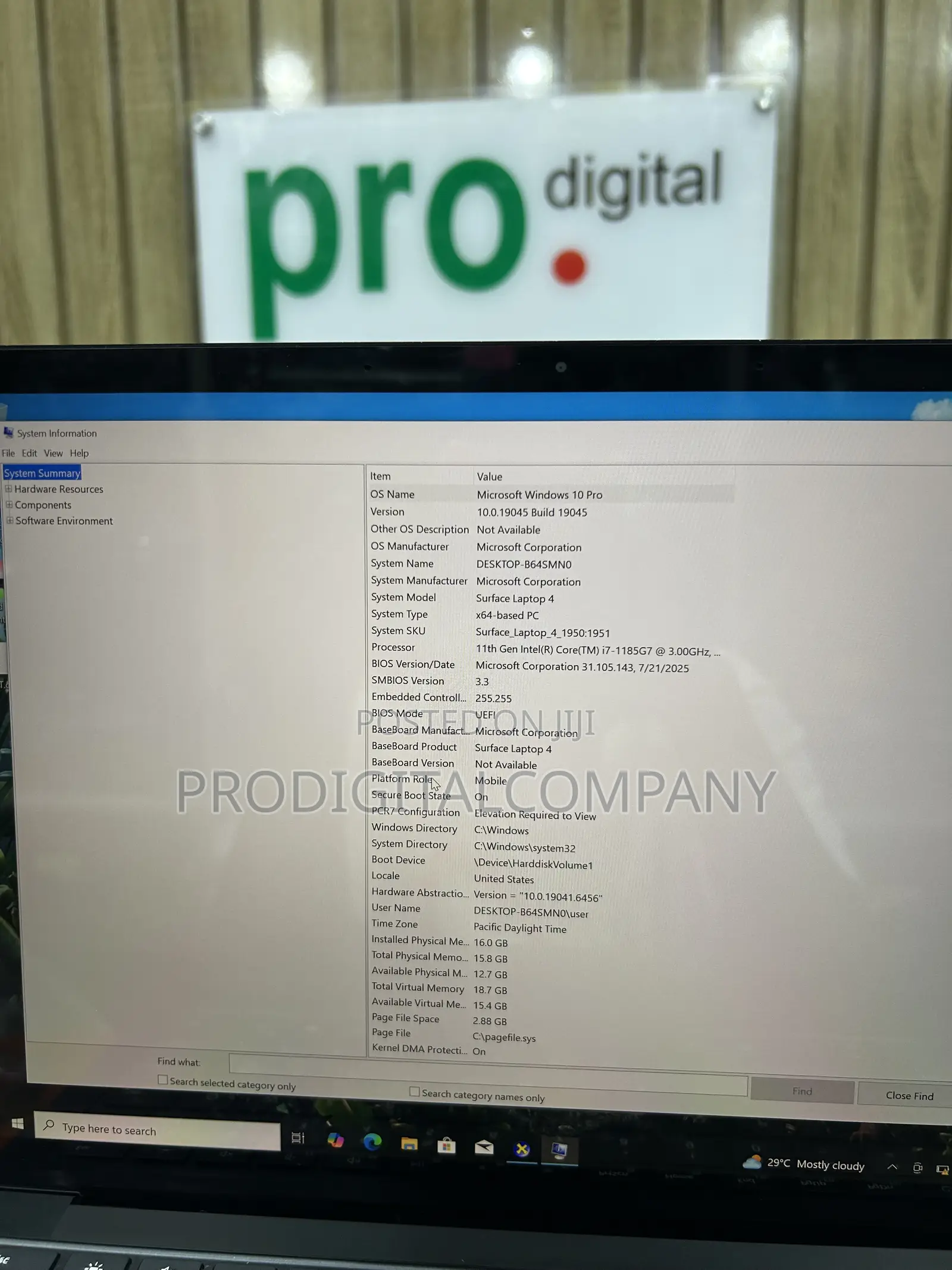 Laptop Microsoft Surface Laptop 4 16GB Intel Core i7 SSD 512GB