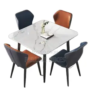 Nordic Imported Slate Dining Table, With 4 Chairs