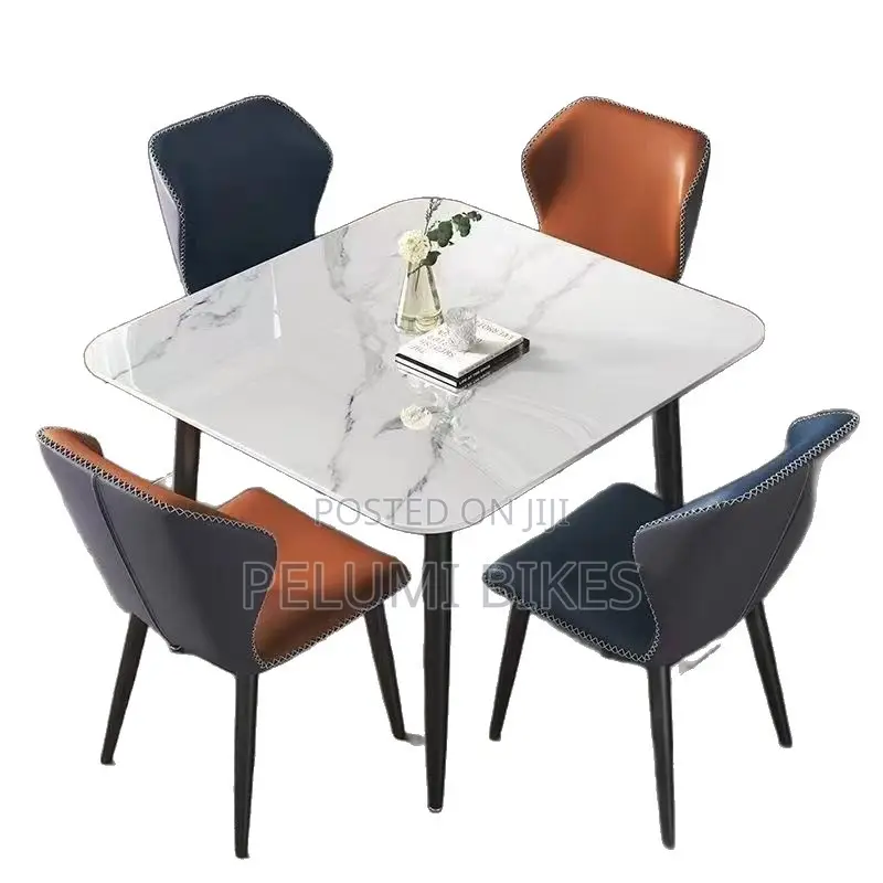 Nordic Imported Slate Dining Table, With 4 Chairs