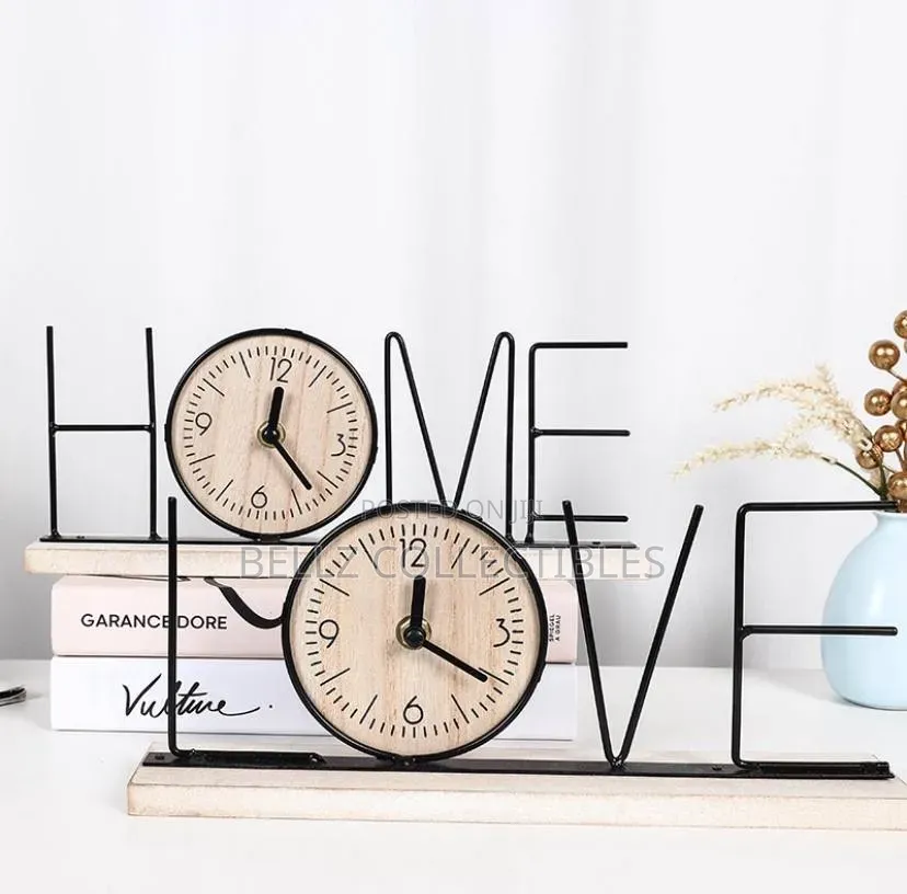 Home and Love Clock Deco
