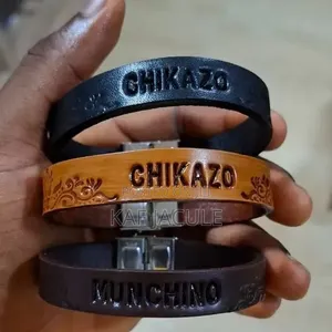 Unisex Leather Bracelet With Name Branding