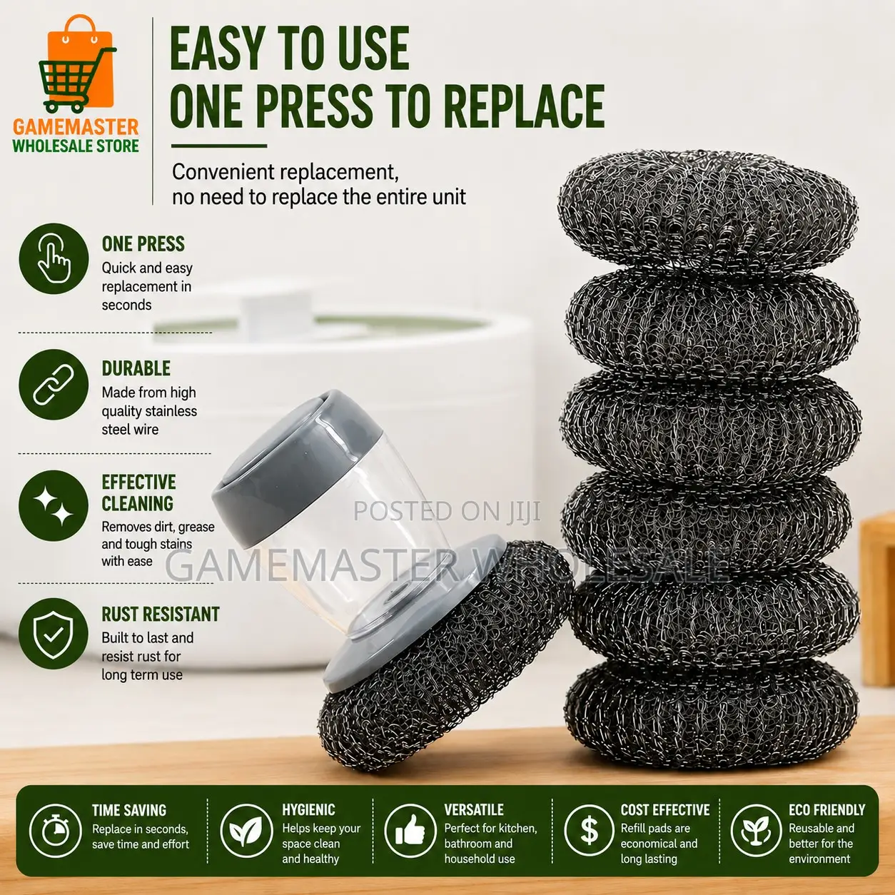 Soap Dispenser Dish Brush – Scrub, Dispense Clean