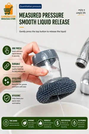 Soap Dispenser Dish Brush – Scrub, Dispense Clean