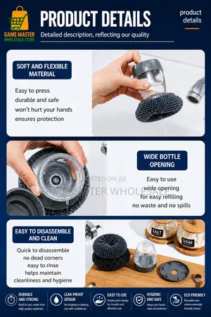 Soap Dispenser Dish Brush – Scrub, Dispense Clean