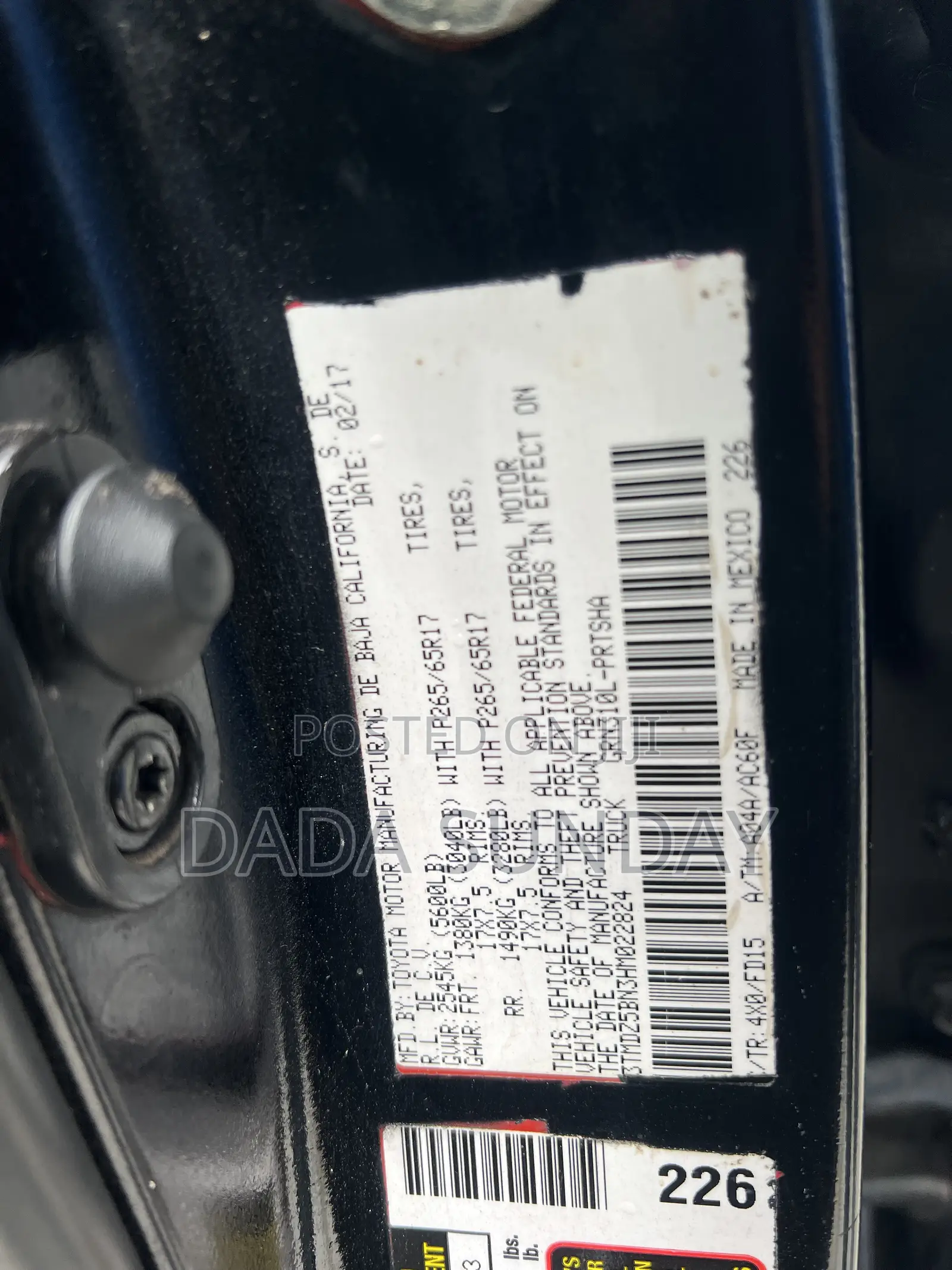 Toyota Tacoma 2017 Black