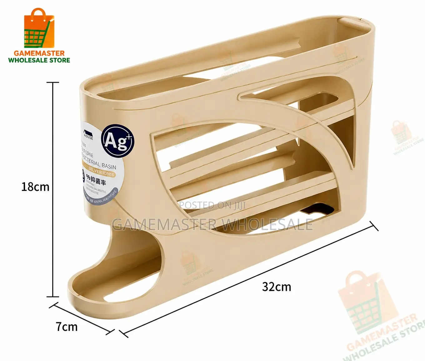 Automatic Rolling Egg Holder for Fridge – 30Egg Space-Saving Dispenser