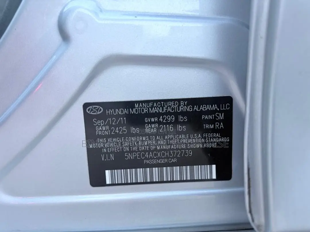 Hyundai Sonata 2012 Silver