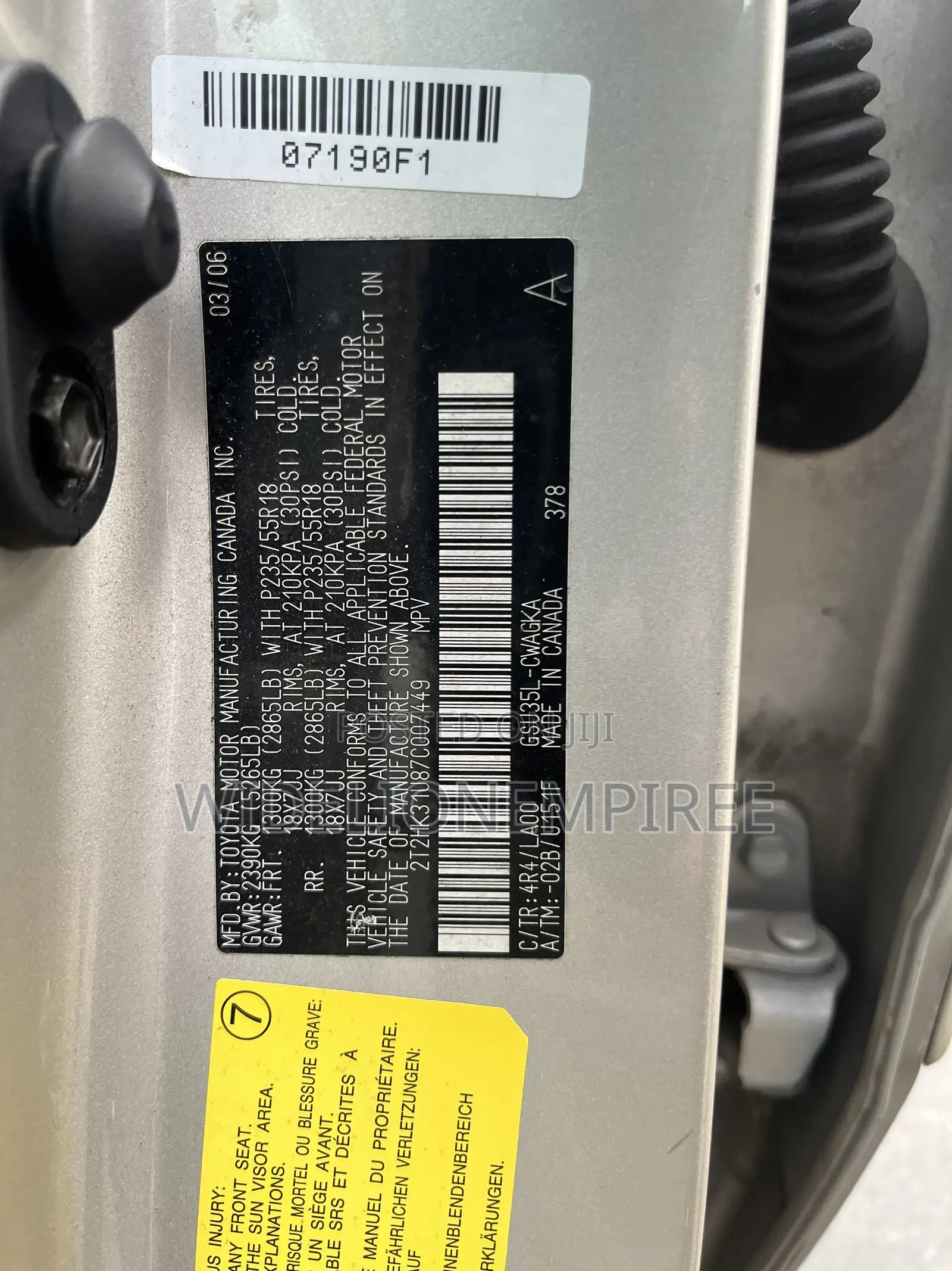Lexus RX 350 2007 Gold