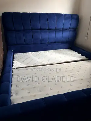 Luxurious Padded Bed Frame 6x6ft With Full Upholstery