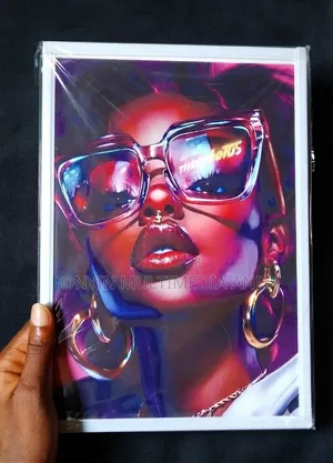 Stylish Glam Woman in Sunglasses 8x12 PVC Wall Art