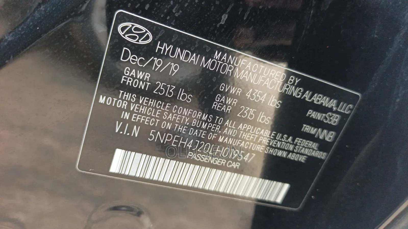 Hyundai Sonata Limited 2020 Black