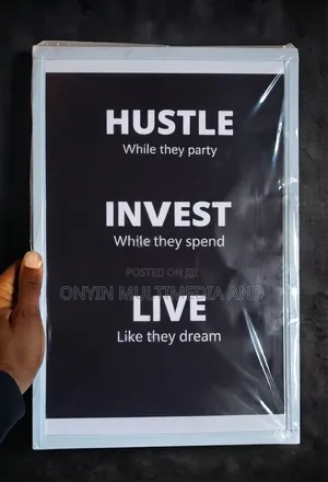 Hustle While They Party Inspirational 8x12 PVC Wall Art