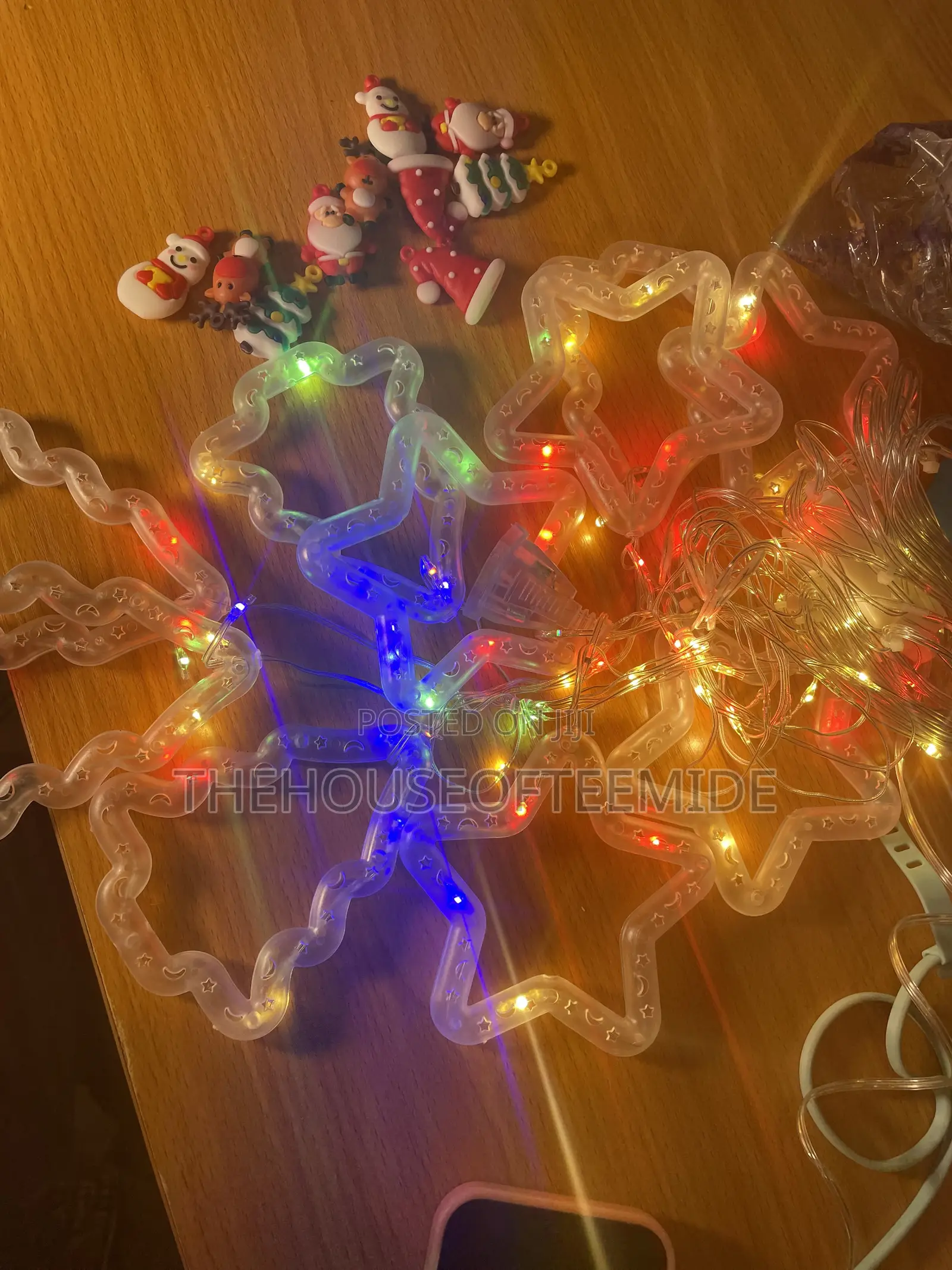 10 Rubber Christmas Rings Light