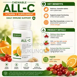 Chewable All-C 90 Tablets - Vitamin C Immune Support