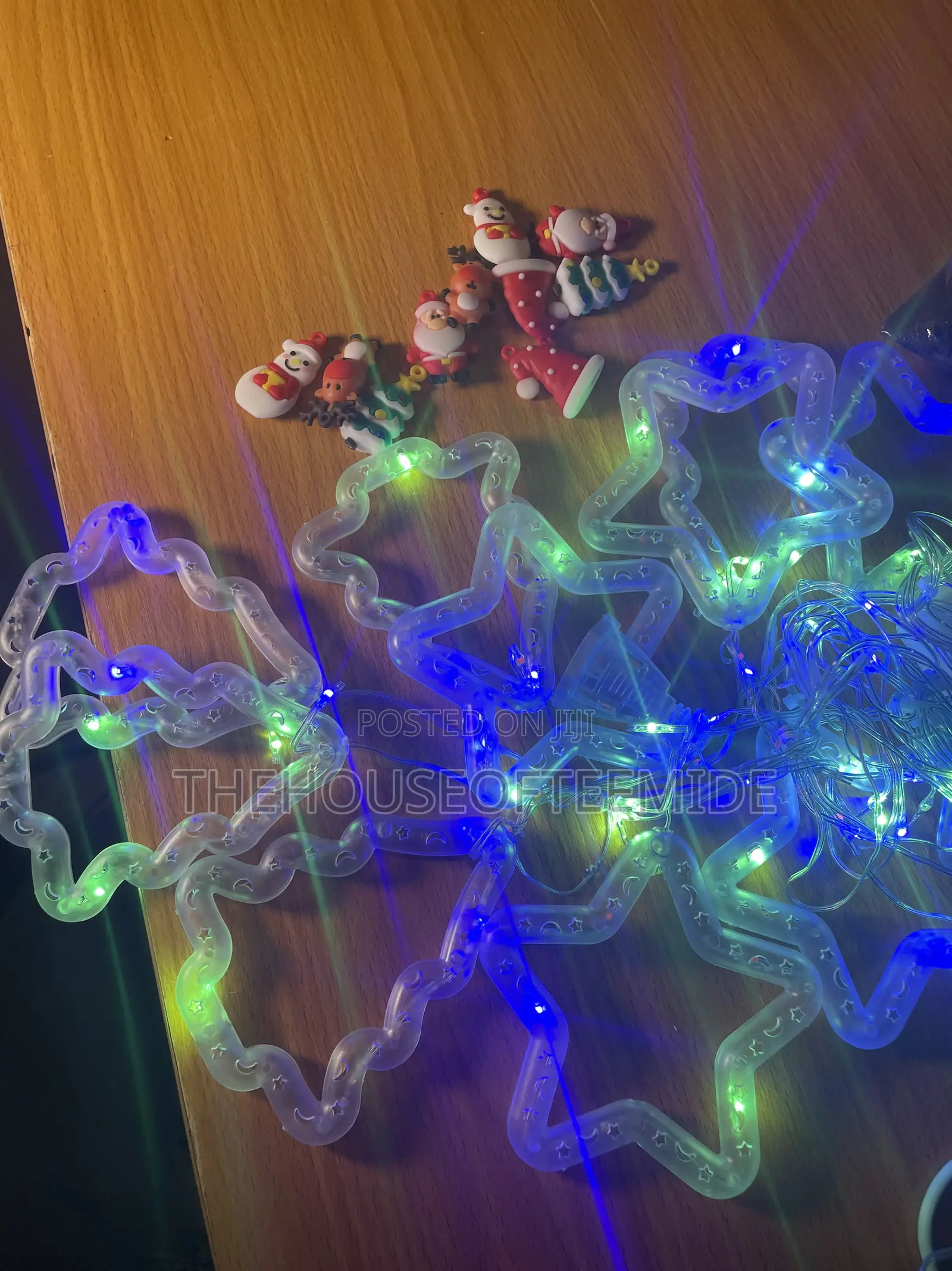 10 Rubber Christmas Rings Light