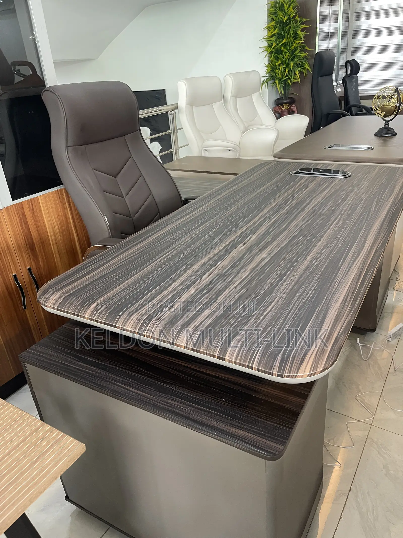Executive Office Tables LShaped With Extension Electric Socket