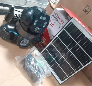 3-Lens Rotating 360 4G Solar Powered Outdoor Security CCTV cameraMotin