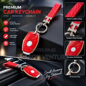 Premium Red Car Keychain